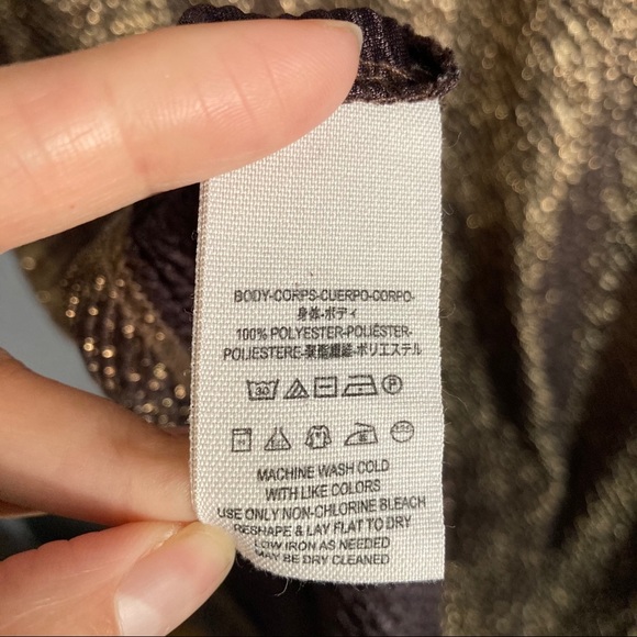 Free People Moonage Daydream Metallic Tunic Mini Dress Size small - Picture 6 of 9